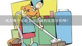 现在哪个家政公司是做的比较好的啊？