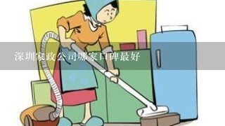 深圳家政公司哪家口碑最好