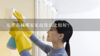 东莞东城哪家家政保洁比较好？