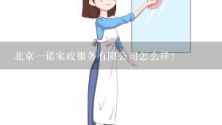 北京1诺家政服务有限公司怎么样？