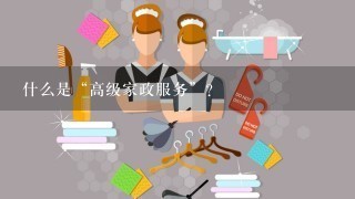 什么是“高级家政服务”？