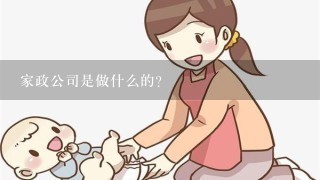 家政公司是做什么的？