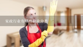 家政行业有哪些职业分类