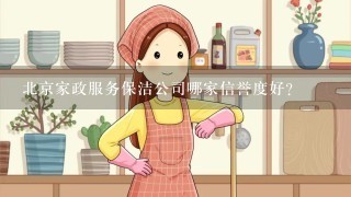 北京家政服务保洁公司哪家信誉度好？